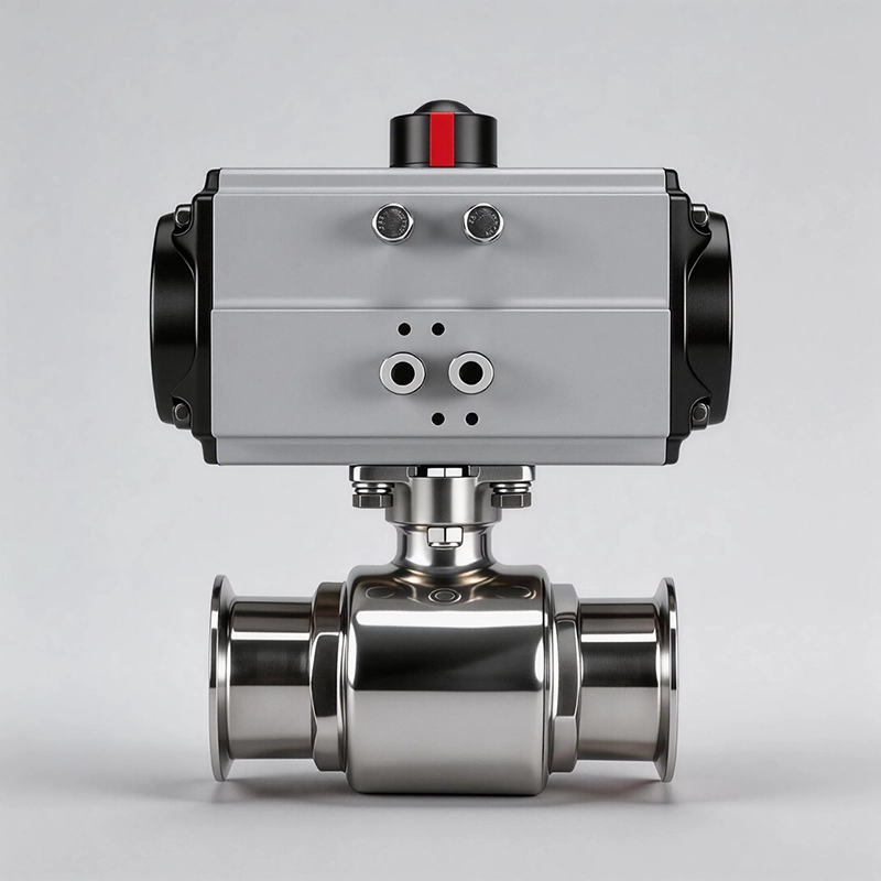 Pneumatic Actuated Sanitary Ball Valve Pneumatic Clamp Sanitary Ball Valve